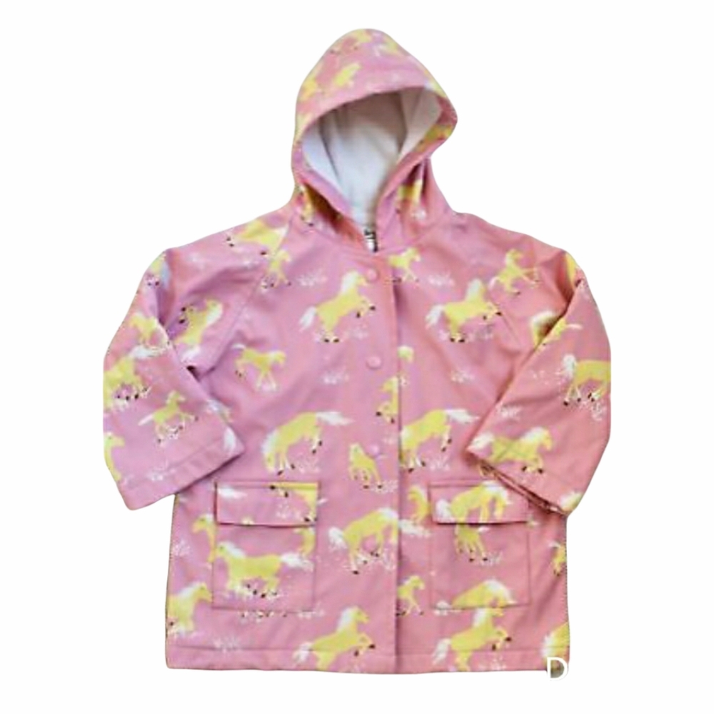 Hatley Pink Horses Raincoat